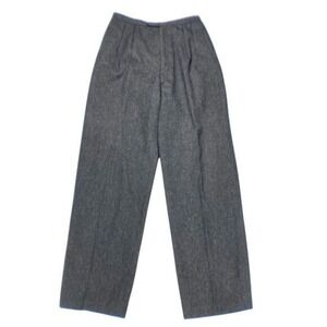 Liz Claiborne Vtg Pleated Wool Dress Pants Women 10 Gray High Rise Dark Academia